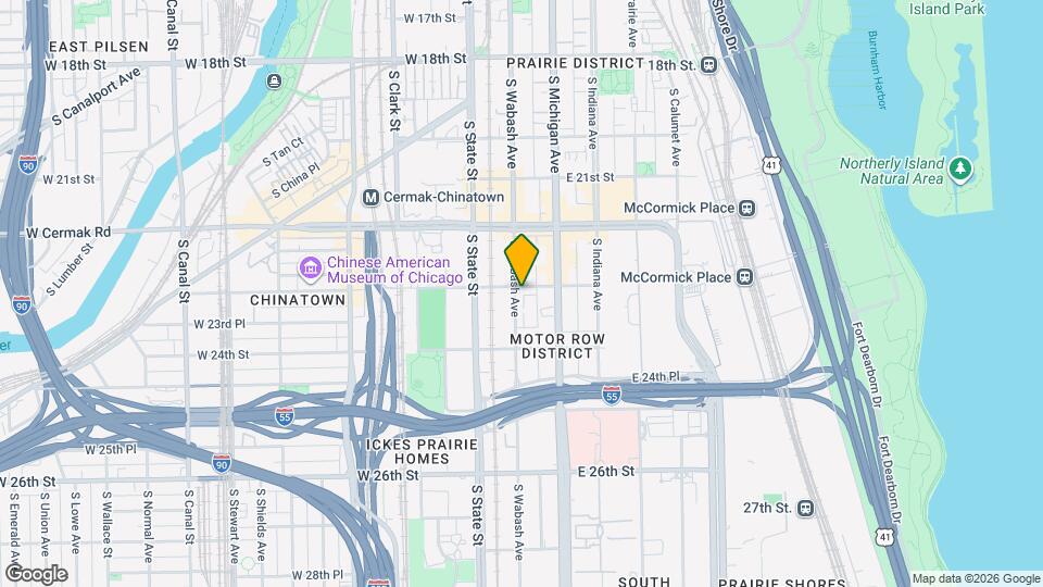 2301 S Wabash Ave Map and Location Details