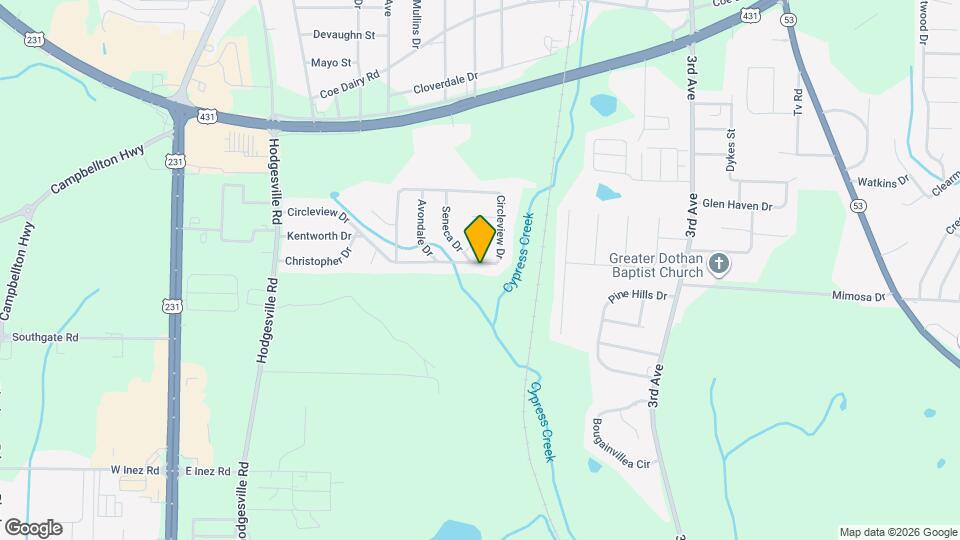 900 Circleview Dr Map and Location Details