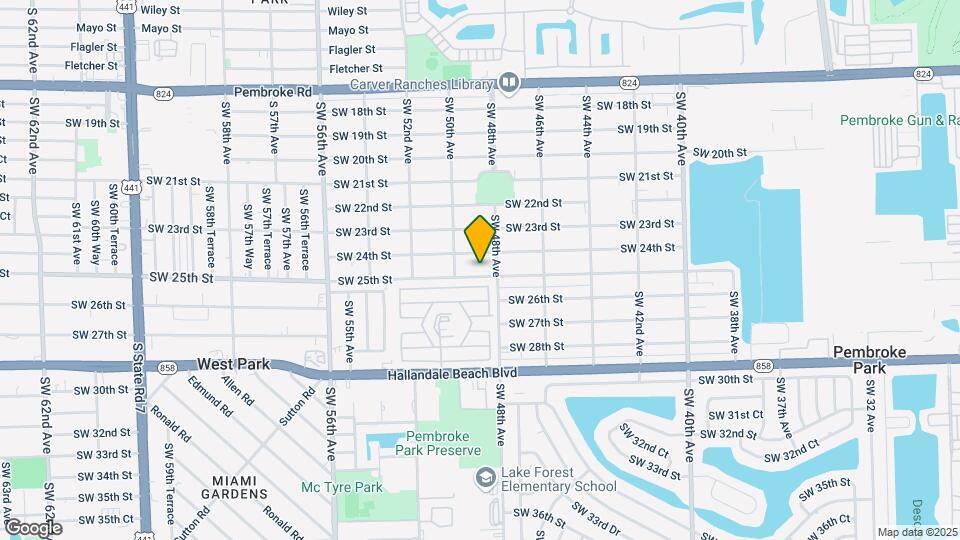 4809 SW 25th St Map and Location Details