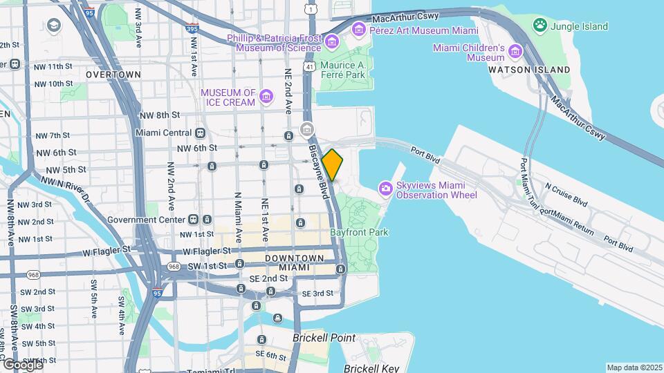 325 S Biscayne Blvd Mapa y Detalles de la Ubicación