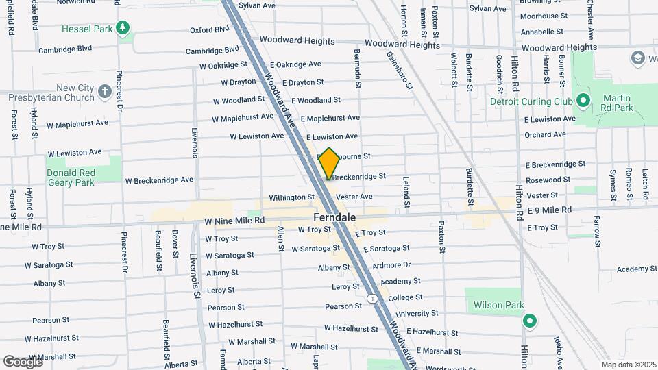 22940 Woodward Ave, Unit Apt B Mapa y Detalles de la Ubicación