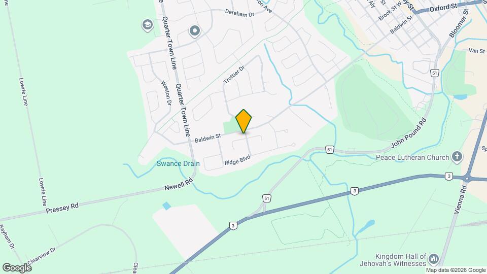 3 Bedroom House Close to Trottier Park! Map and Location Details