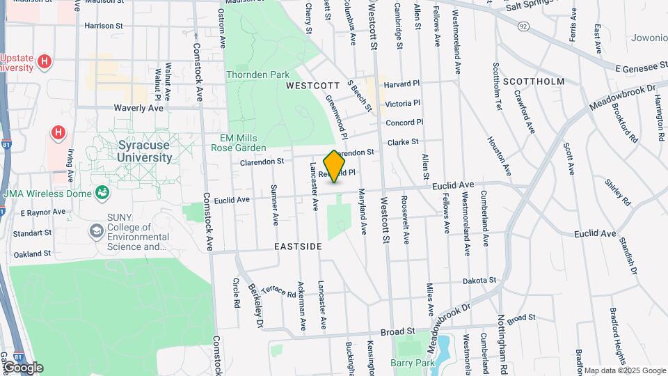 727 Euclid Ave Map and Location Details