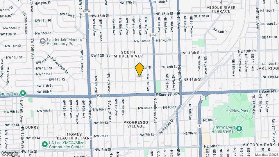 1107 NW 2nd Ave Map and Location Details