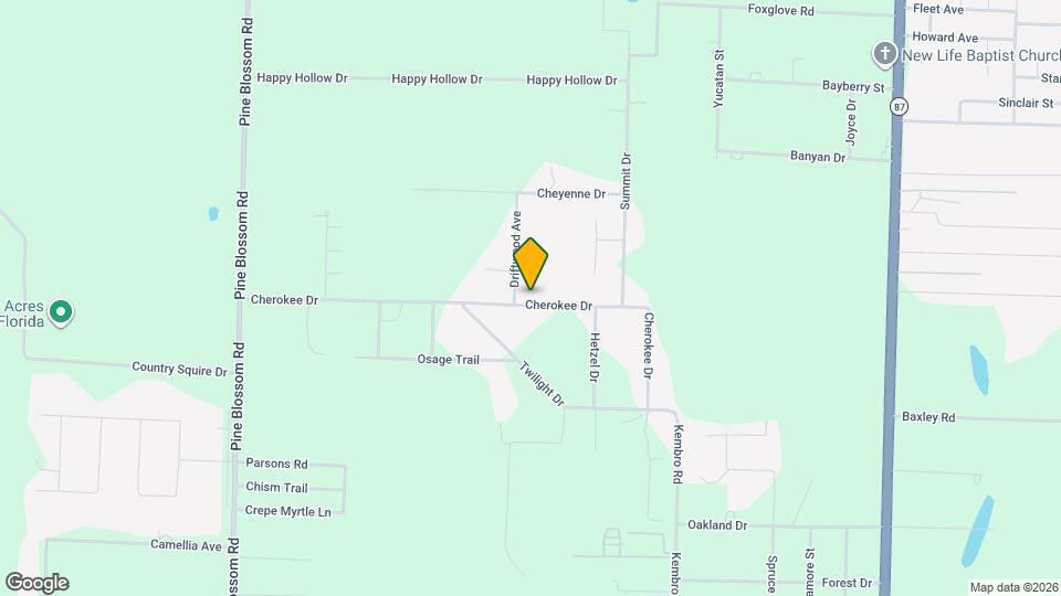 6054 Cherokee Dr Map and Location Details