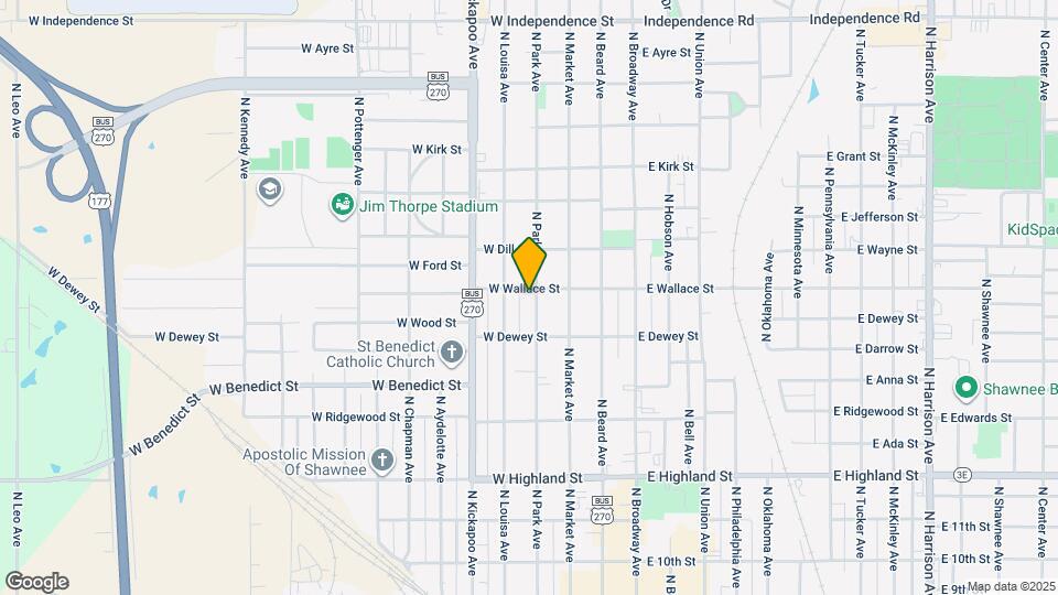 307 W Wallace St Map and Location Details