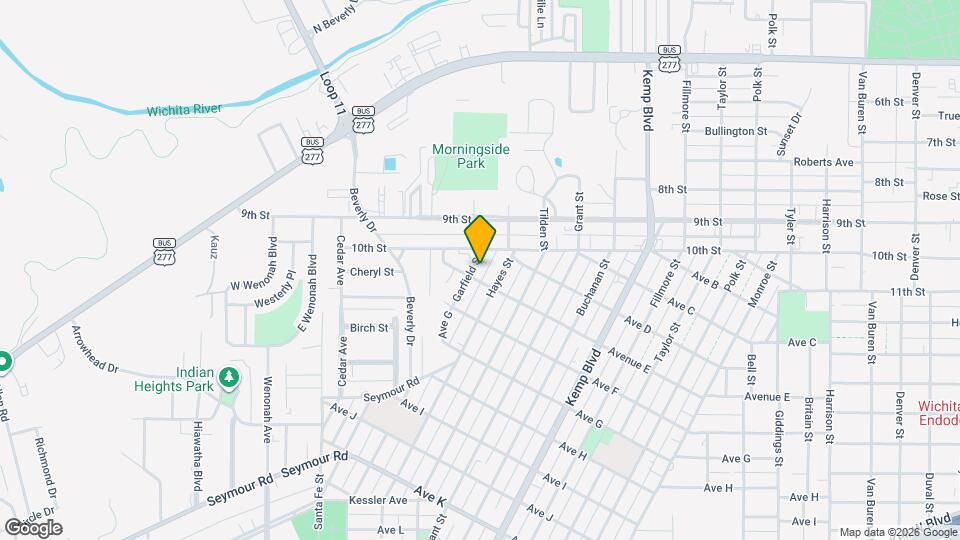 1411 Garfield St Map and Location Details
