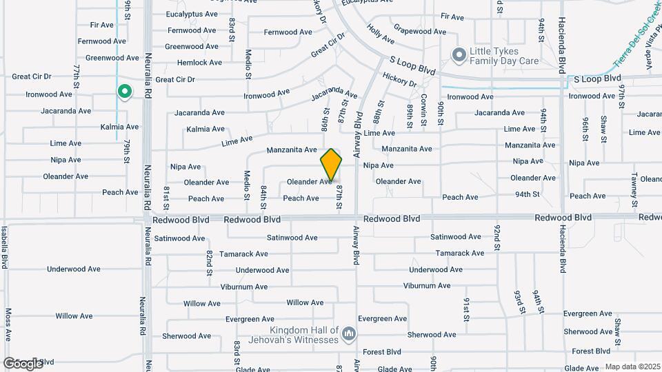 8636 Oleander Ave Map and Location Details