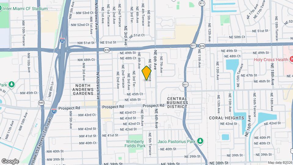 4640 NE 5th Ave Map and Location Details