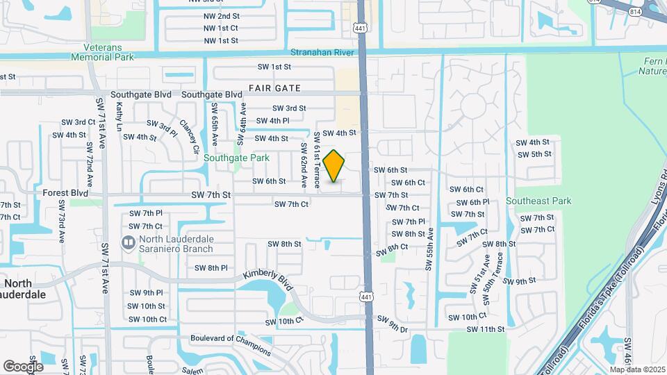 607 S State Rd 7 Map and Location Details
