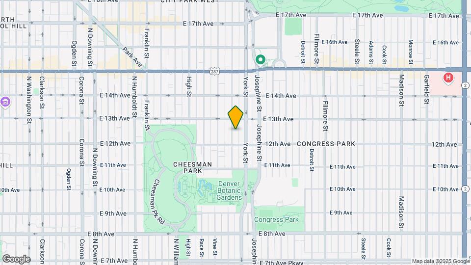 1242 N Gaylord St Mapa y Detalles de la Ubicación