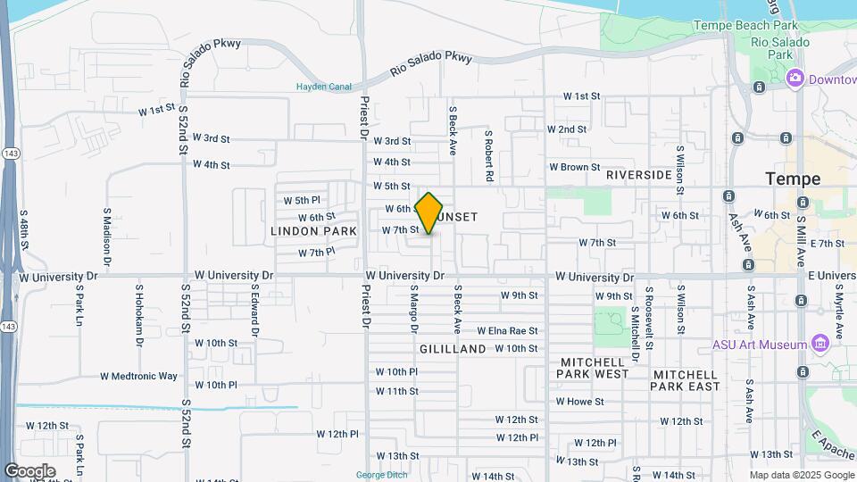 1300 W 7th Pl Map and Location Details