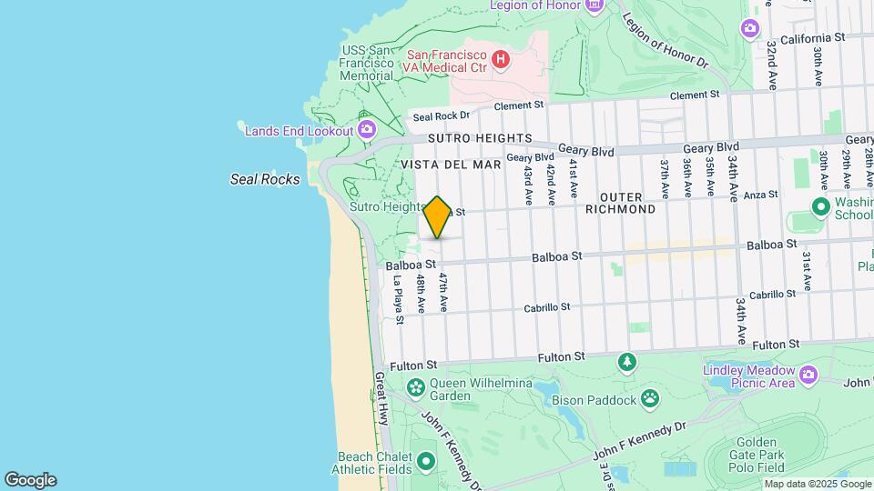 101 Sutro Heights Ave Map and Location Details