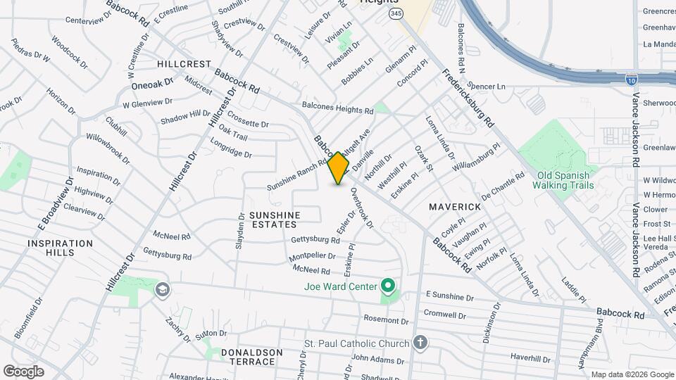 800 Babcock Rd Map and Location Details