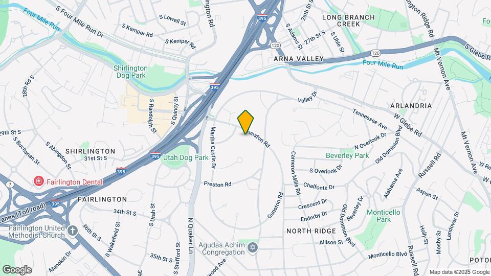 3674 Gunston Rd Map and Location Details