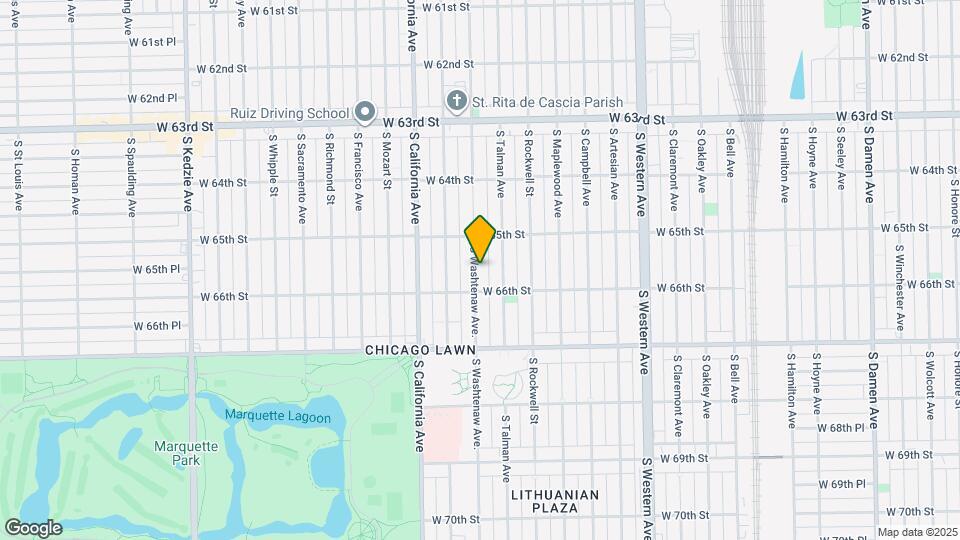 6535 S Washtenaw Ave Map and Location Details