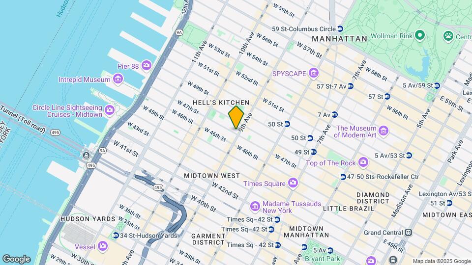 401 W 47th St Map and Location Details
