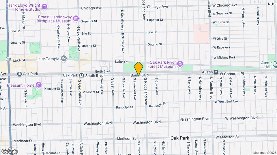 419 South Blvd Map and Location Details