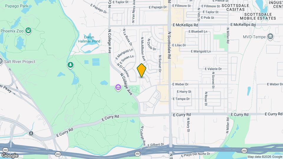 1424 N Gene Ave Mapa y Detalles de la Ubicación