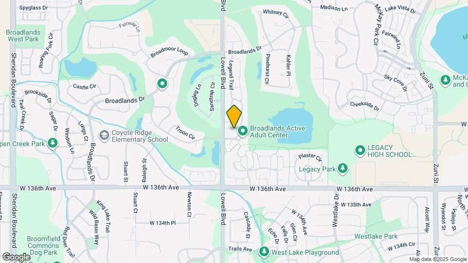 13706 Legend Trail Map and Location Details