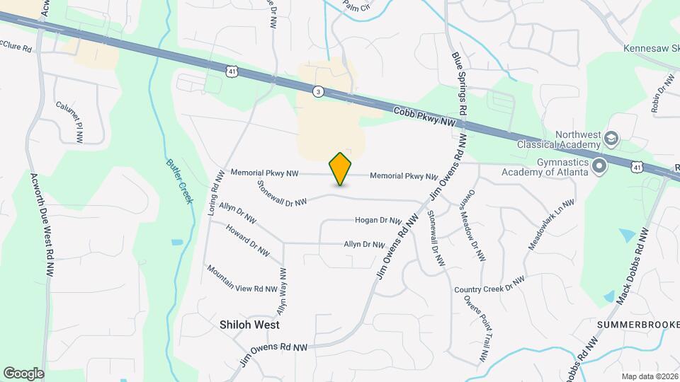 3664 Stonewall Dr NW Map and Location Details