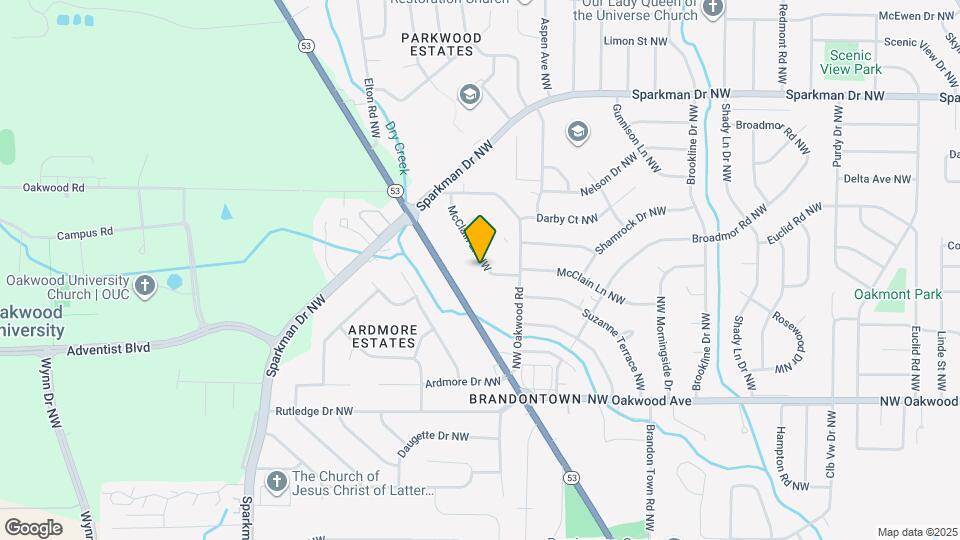 4411 McClain Ln NW Map and Location Details