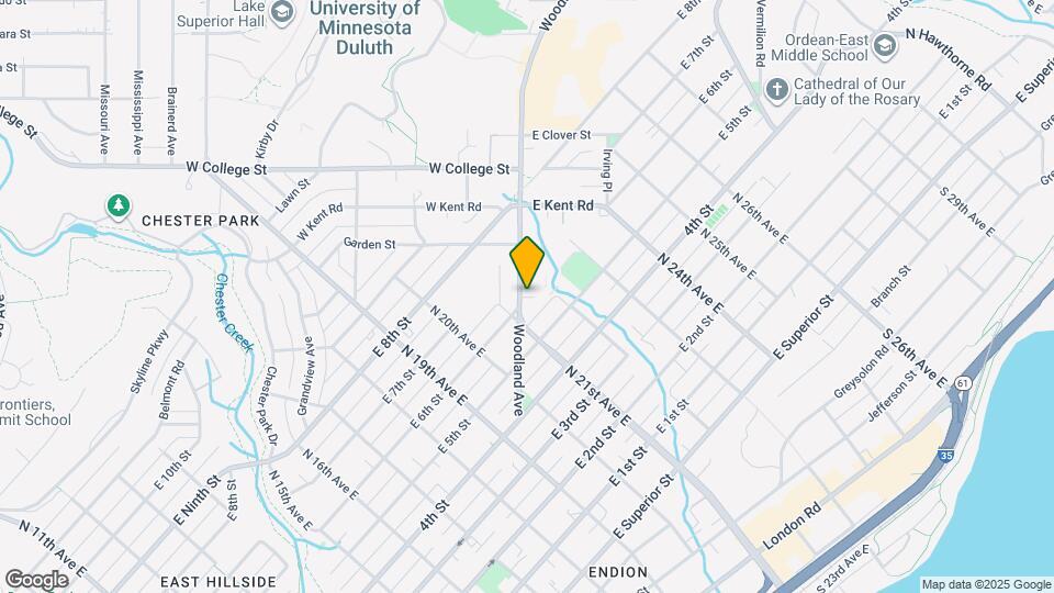 608 Woodland Ave Map and Location Details