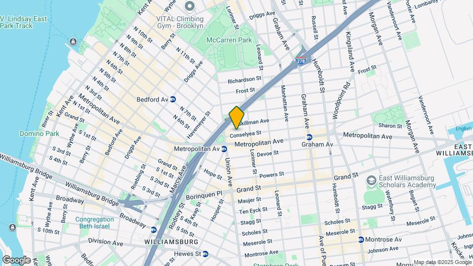 21 Conselyea St Mapa y Detalles de la Ubicación