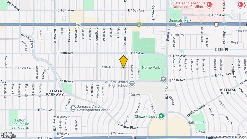 1173 N Moline St Map and Location Details