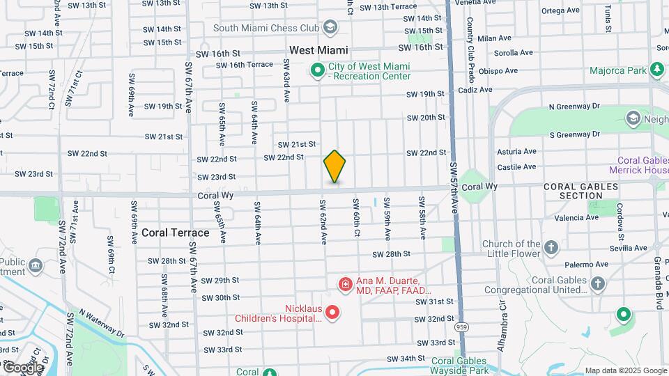 6111 Coral Wy Map and Location Details