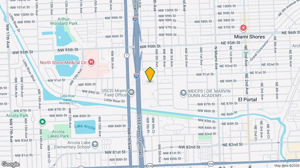 555 NW 90th St Map and Location Details