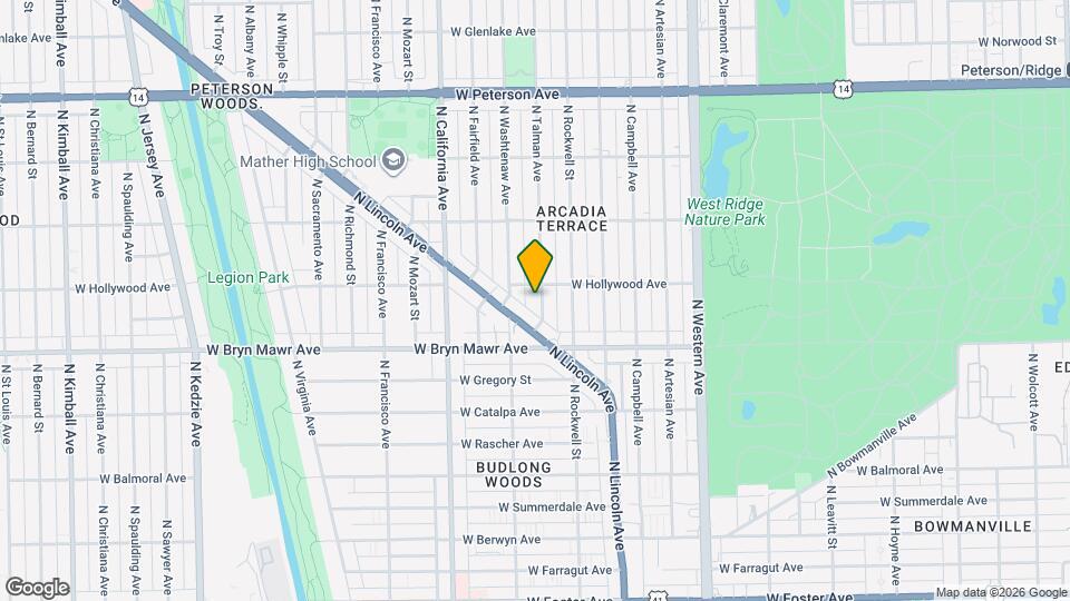 5644 N Talman Ave Map and Location Details