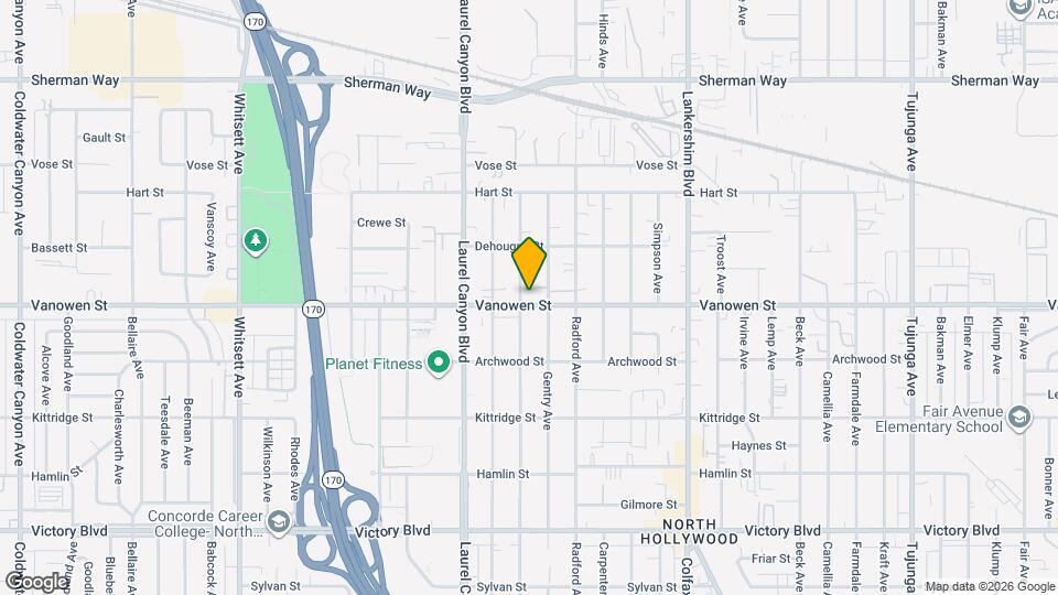 11951 Vanowen St Map and Location Details