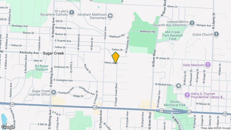 204 S Sugar Creek Blvd Map and Location Details