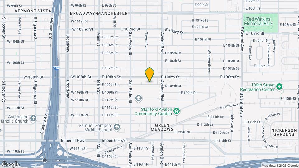 413 E 109th St Mapa y Detalles de la Ubicación