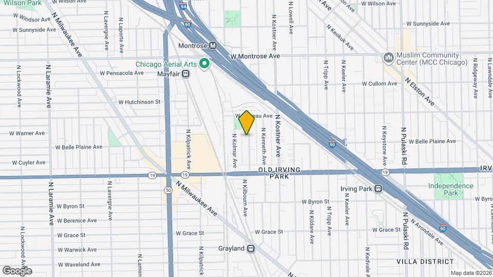 4116 N Kilbourn Ave Map and Location Details