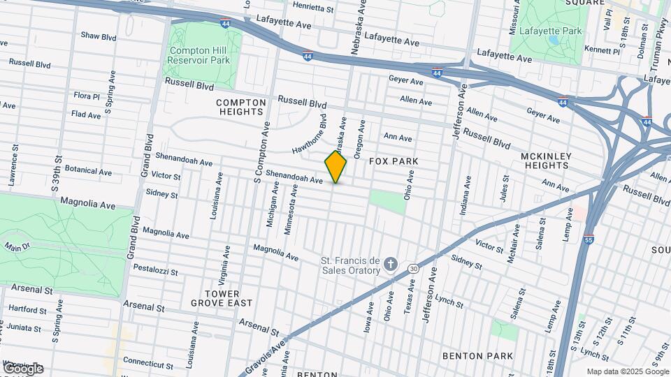 2856 Shenandoah Ave Map and Location Details