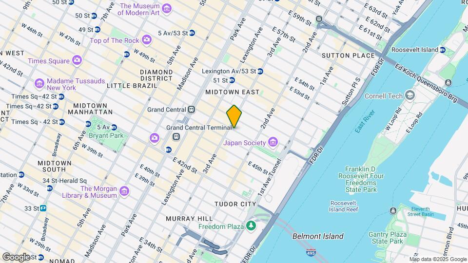 210 E 47th St Map and Location Details