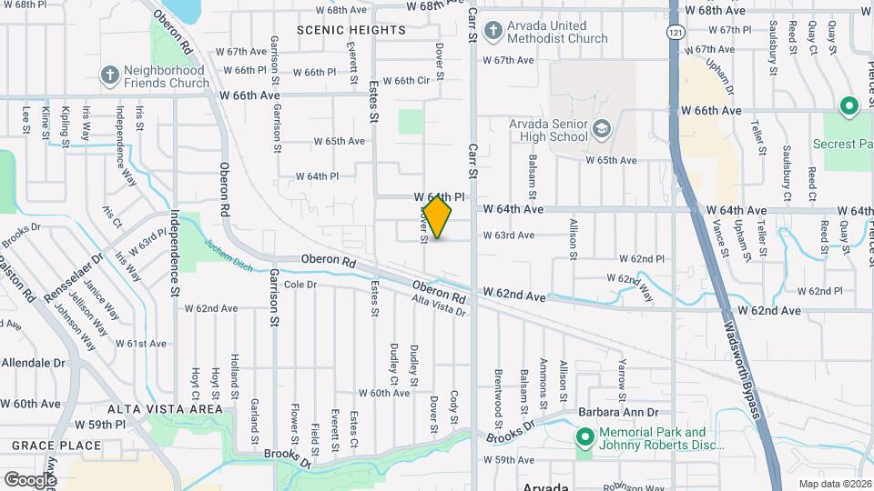8548 W 62nd Pl Mapa y Detalles de la Ubicación
