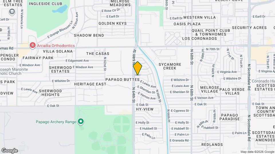 6407 E Wilshire Dr Mapa y Detalles de la Ubicación