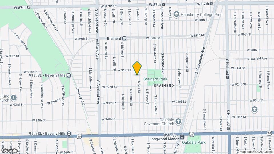 9124 S Ada St Map and Location Details