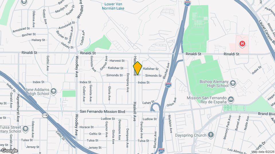 11324 Haskell Ave Map and Location Details