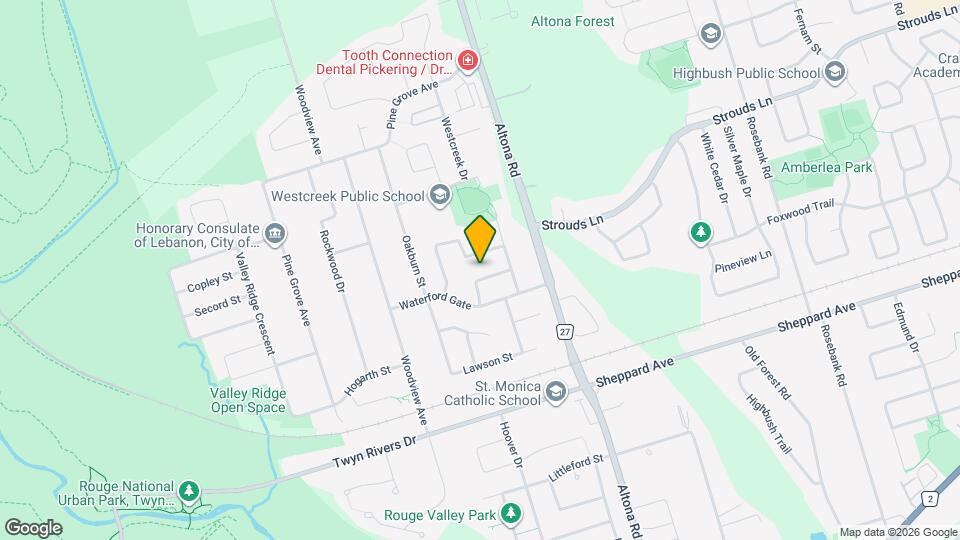 284 Lancrest St Map and Location Details