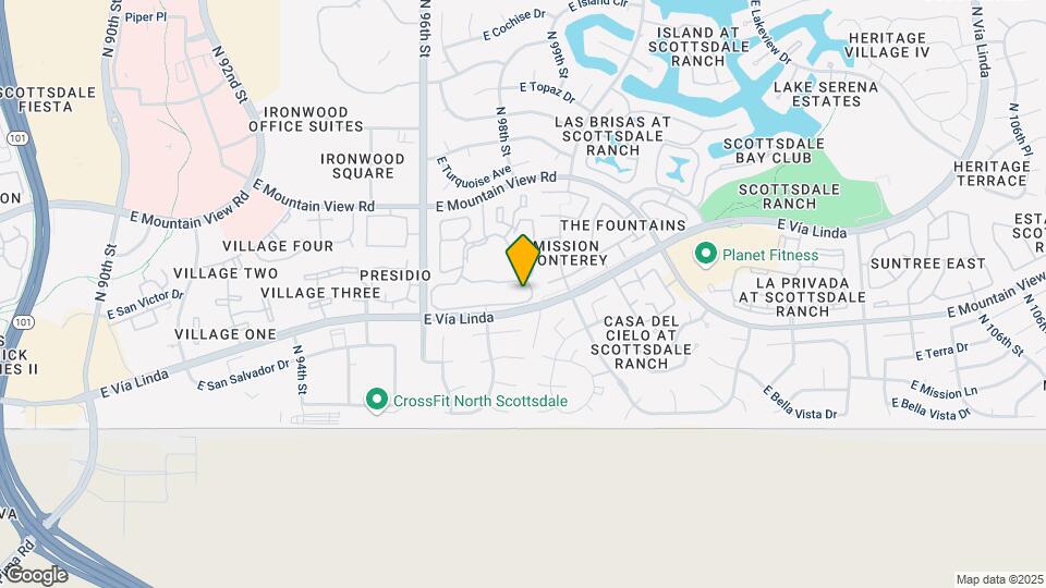 9708 E Vía Linda Mapa y Detalles de la Ubicación