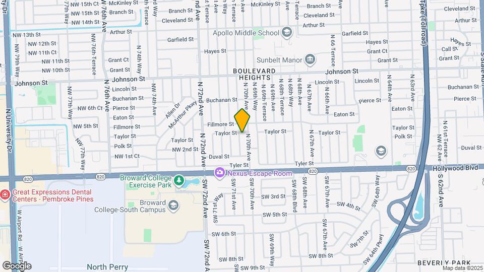 351 N 70th Terrace Map and Location Details