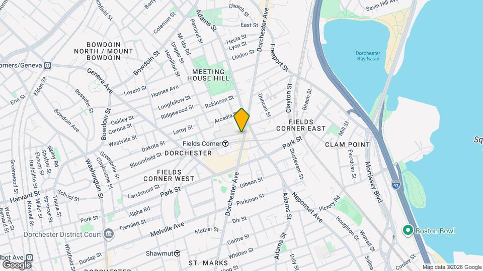 1463 Dorchester Ave, Unit Studio 104 @ Dot Crossing Mapa y Detalles de la Ubicación