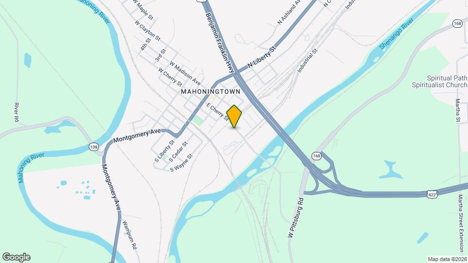 208-208 1/2 E Cherry St Map and Location Details