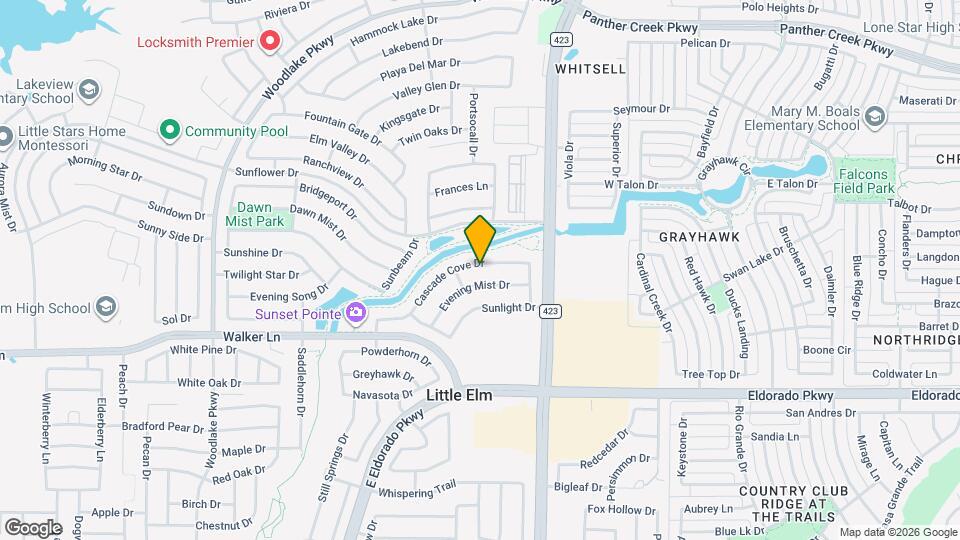 2820 Cascade Cove Dr Map and Location Details