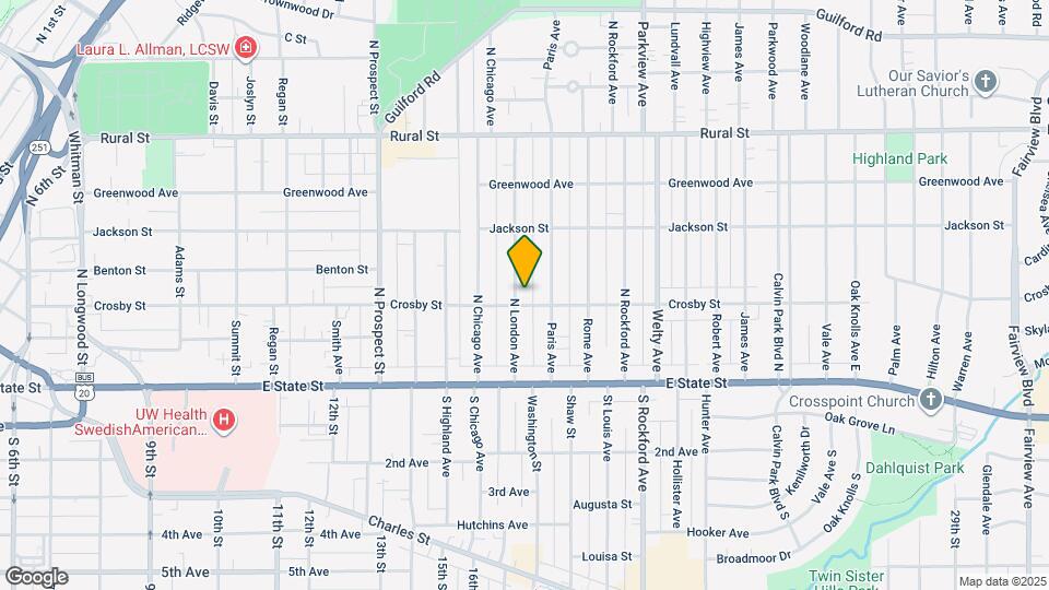 307 N London Ave Map and Location Details