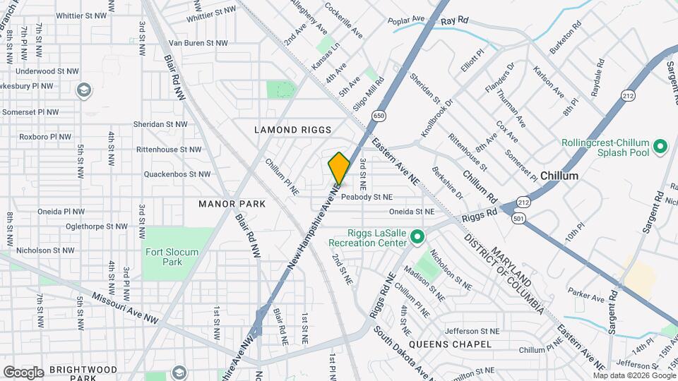 6005 New Hampshire Ave NE Mapa y Detalles de la Ubicación